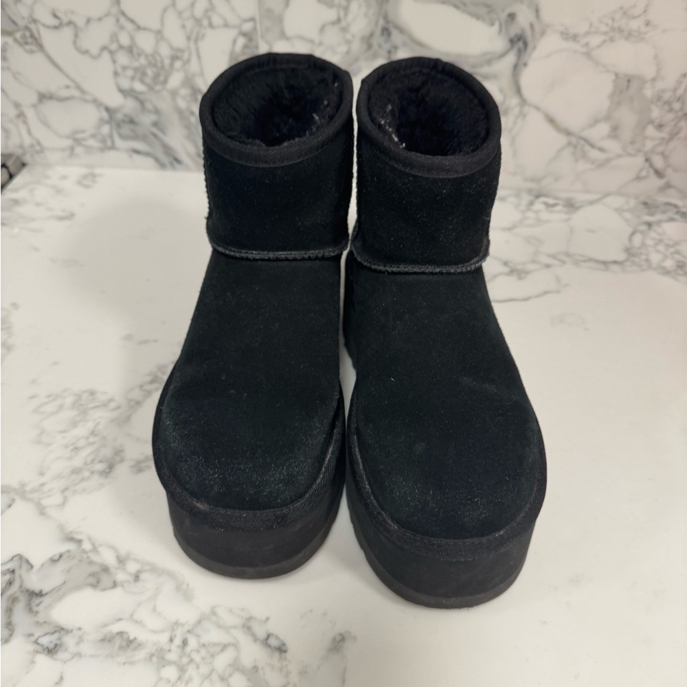 Ugg black platform boots size 6